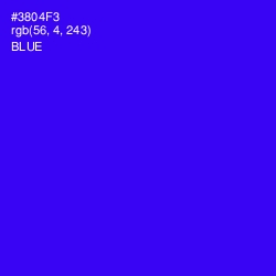 #3804F3 - Blue Color Image