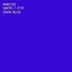 #3807D2 - Dark Blue Color Image