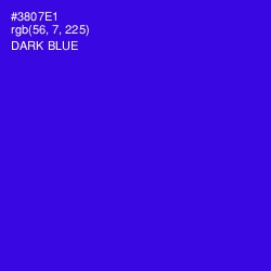 #3807E1 - Dark Blue Color Image