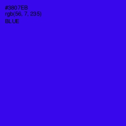 #3807EB - Blue Color Image