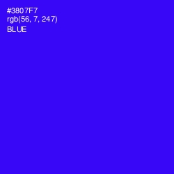 #3807F7 - Blue Color Image