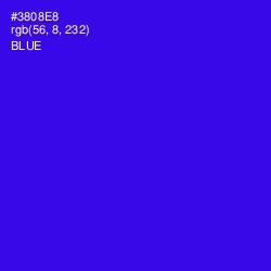 #3808E8 - Blue Color Image