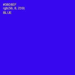 #3808EF - Blue Color Image