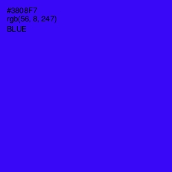 #3808F7 - Blue Color Image