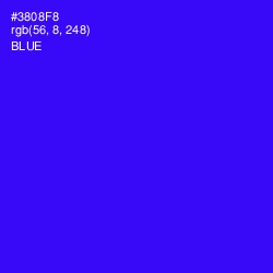 #3808F8 - Blue Color Image