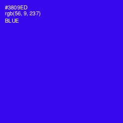 #3809ED - Blue Color Image