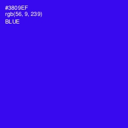 #3809EF - Blue Color Image