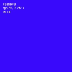 #3809FB - Blue Color Image