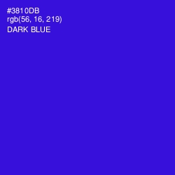#3810DB - Dark Blue Color Image