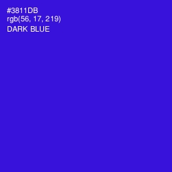#3811DB - Dark Blue Color Image