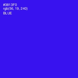 #3813F0 - Blue Color Image