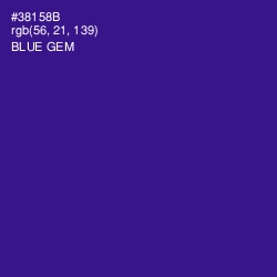 #38158B - Blue Gem Color Image