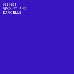 #3815C1 - Dark Blue Color Image