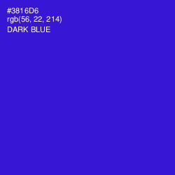 #3816D6 - Dark Blue Color Image