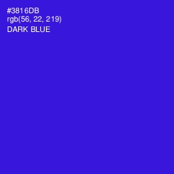 #3816DB - Dark Blue Color Image
