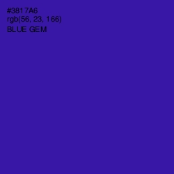 #3817A6 - Blue Gem Color Image