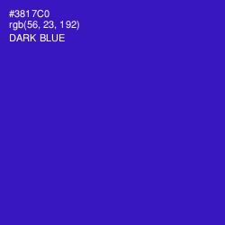 #3817C0 - Dark Blue Color Image