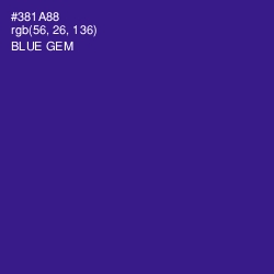 #381A88 - Blue Gem Color Image