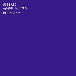 #381A89 - Blue Gem Color Image