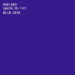 #381A8D - Blue Gem Color Image