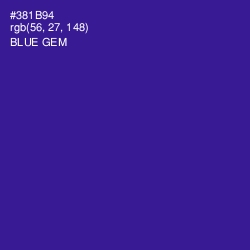 #381B94 - Blue Gem Color Image