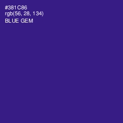#381C86 - Blue Gem Color Image