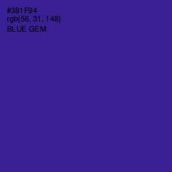 #381F94 - Blue Gem Color Image