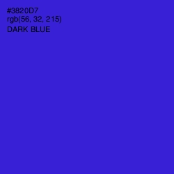 #3820D7 - Dark Blue Color Image