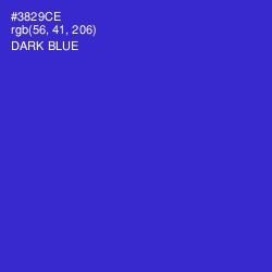 #3829CE - Dark Blue Color Image