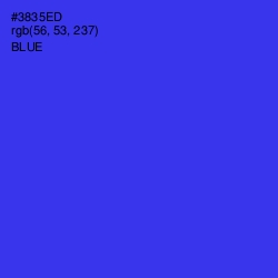 #3835ED - Blue Color Image