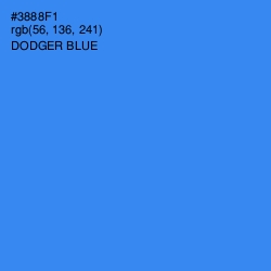 #3888F1 - Dodger Blue Color Image