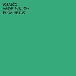 #38A97C - Eucalyptus Color Image