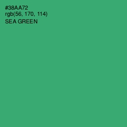 #38AA72 - Sea Green Color Image