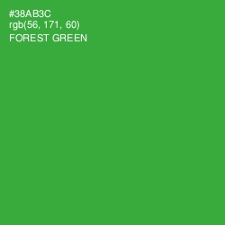 #38AB3C - Forest Green Color Image