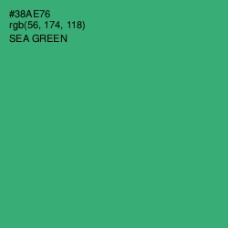 #38AE76 - Sea Green Color Image