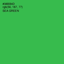 #38BB4D - Sea Green Color Image