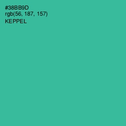 #38BB9D - Keppel Color Image