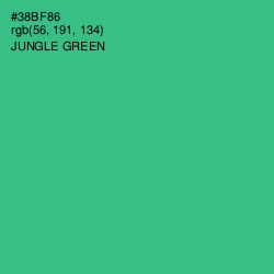 #38BF86 - Jungle Green Color Image