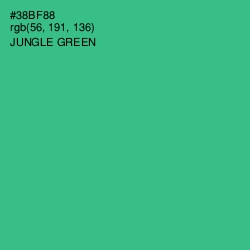 #38BF88 - Jungle Green Color Image