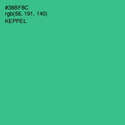 #38BF8C - Keppel Color Image