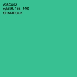 #38C092 - Shamrock Color Image