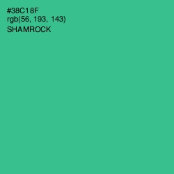 #38C18F - Shamrock Color Image