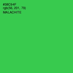 #38C94F - Malachite Color Image