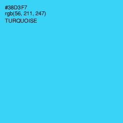 #38D3F7 - Turquoise Color Image