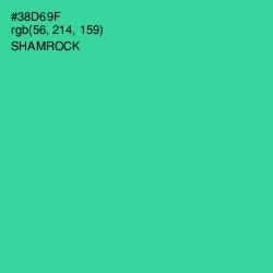 #38D69F - Shamrock Color Image