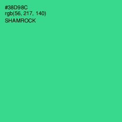 #38D98C - Shamrock Color Image