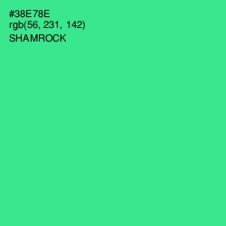 #38E78E - Shamrock Color Image