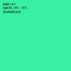 #38F1A7 - Shamrock Color Image