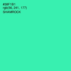 #38F1B1 - Shamrock Color Image
