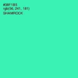 #38F1B5 - Shamrock Color Image